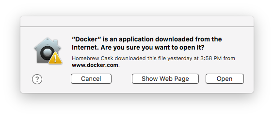 docker for mac needs privileged access
